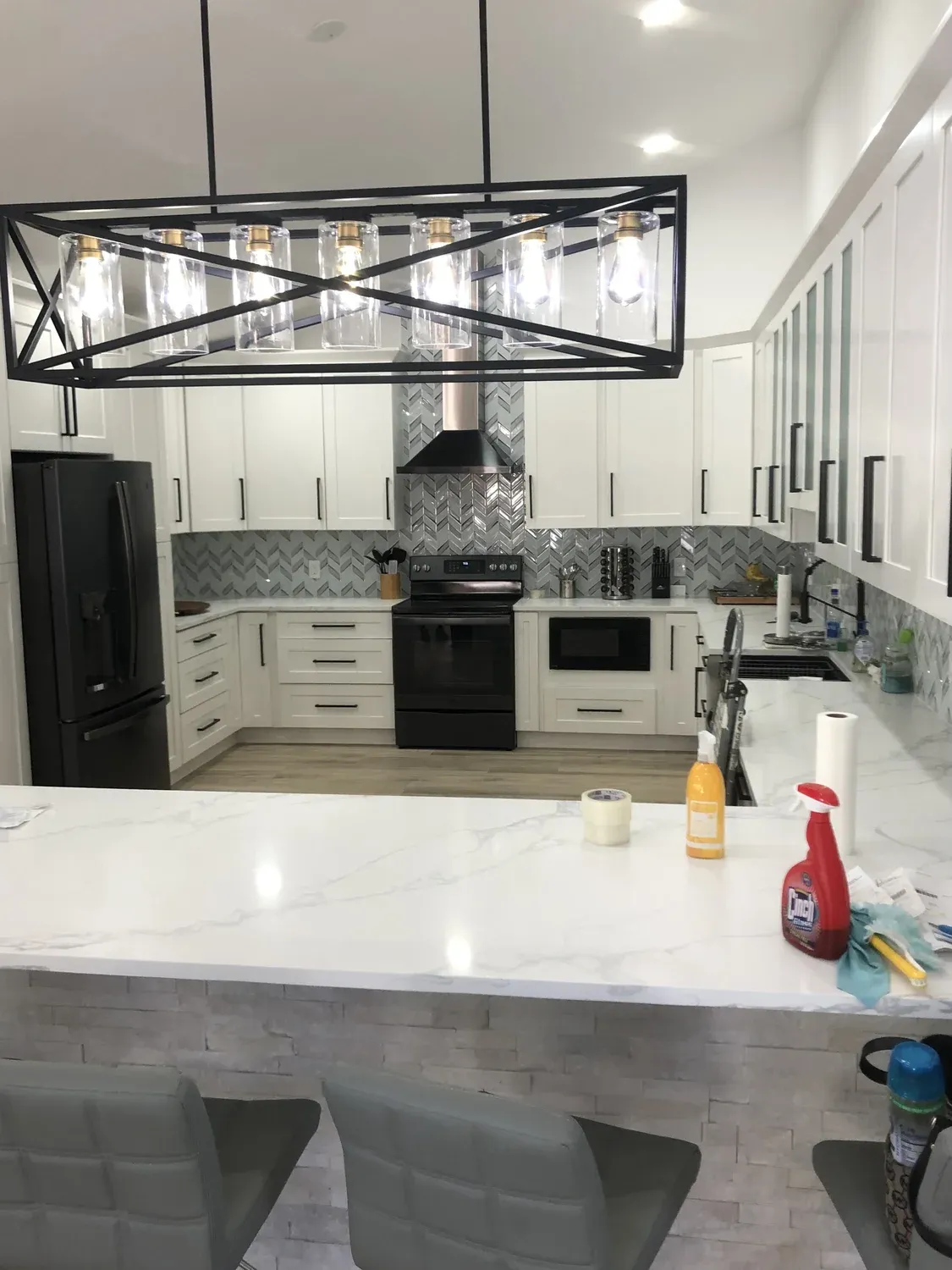 Chevron Backsplash Kitchen