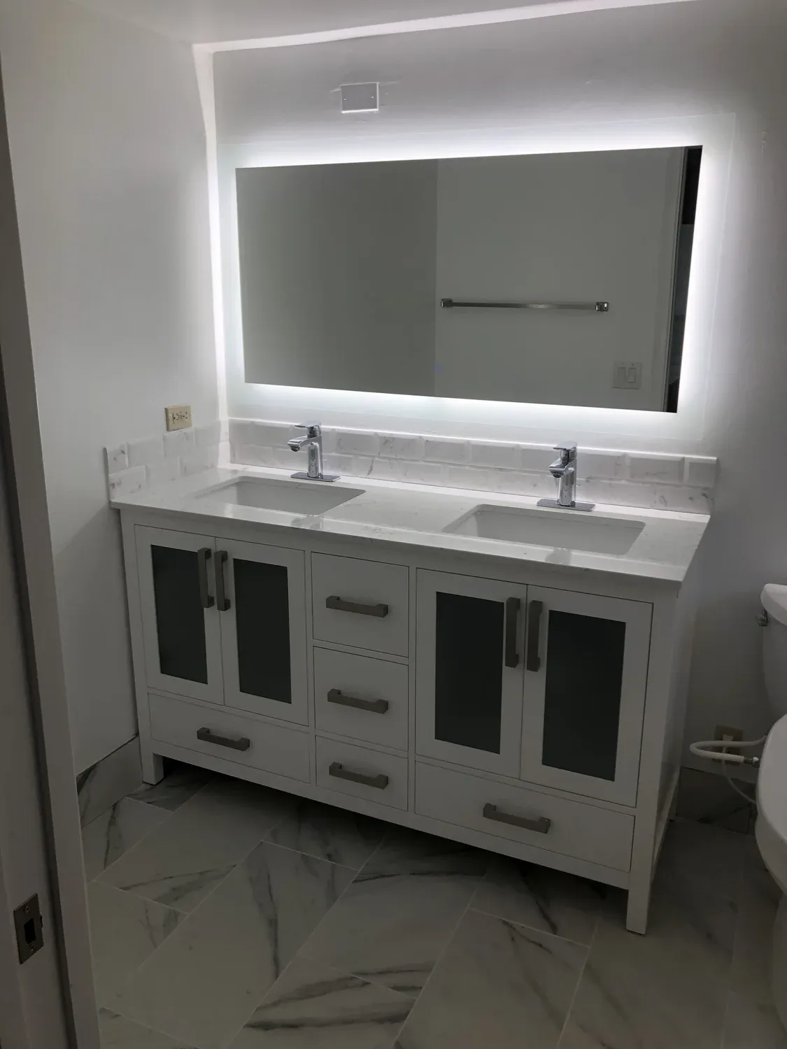 Backlit Mirror Bathroom