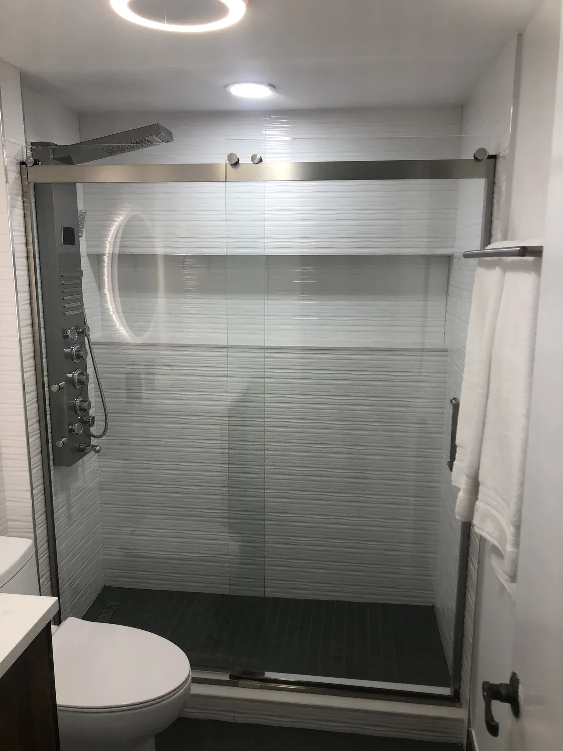 Wave Tile Shower Detail