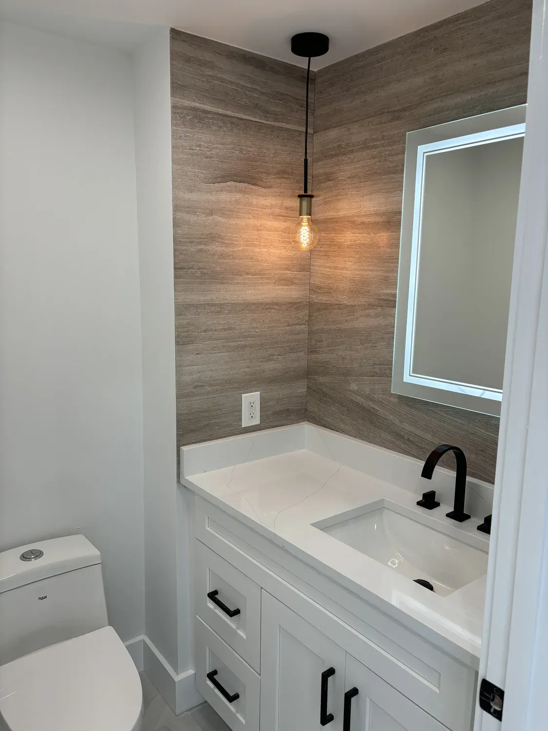 Wood-Look Powder Room