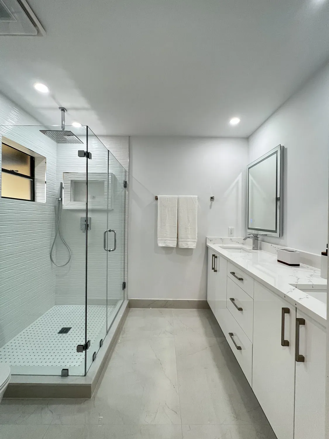 Wood-Grain Tile Shower