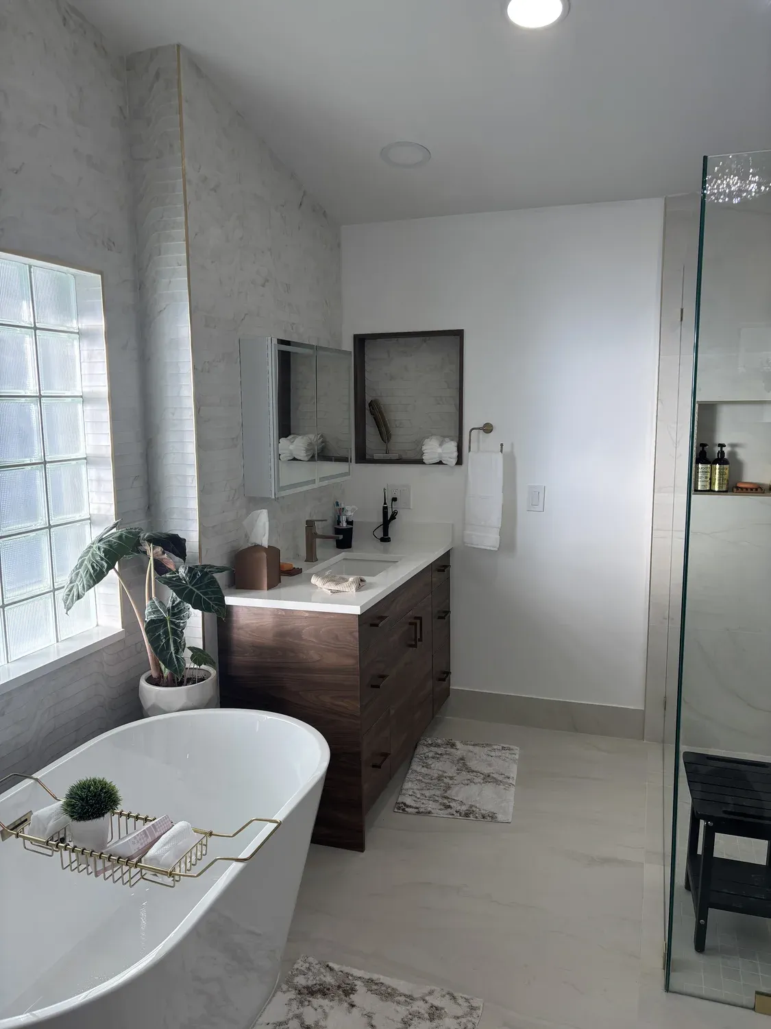 Walnut Vanity Bathroom