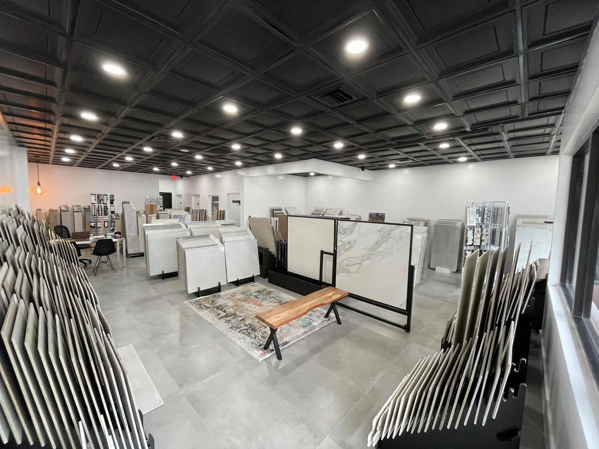 Inside the Vetromani tile and flooring showroom in Pompano Beach